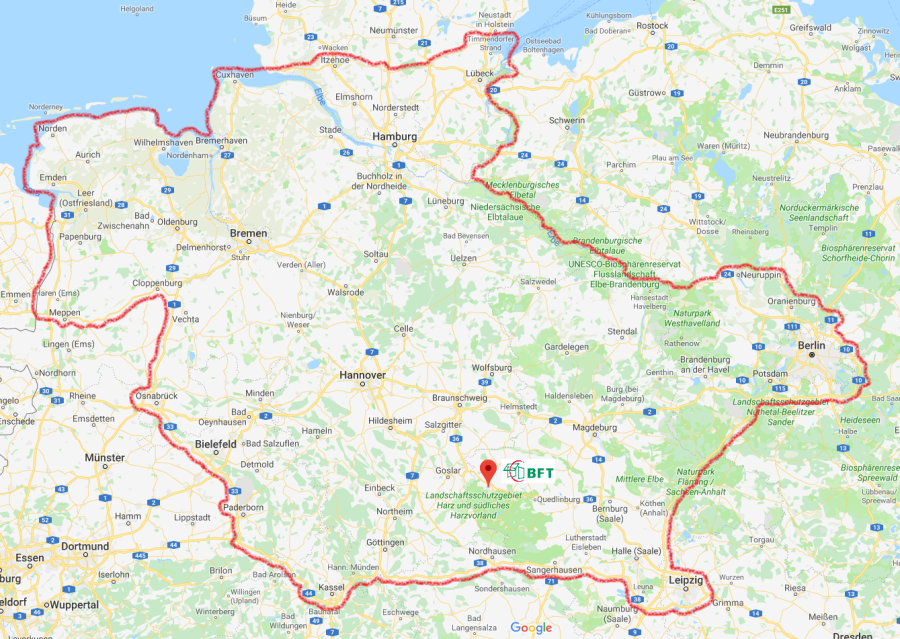 Liefergebiet - BRAUCKHOFF Fenster und Türen aus Wernigerode